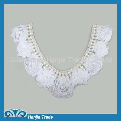 White Embroidery Flower Trims Lace Collar