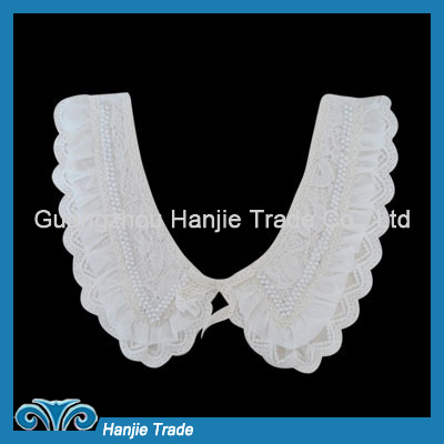 Rosette Chiffon Corded Pearls Applique