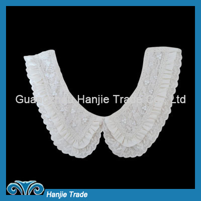 Rosette Chiffon Corded Pearls Applique