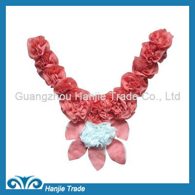 Newest Embroidery Flower Lace Trims Collar for garment