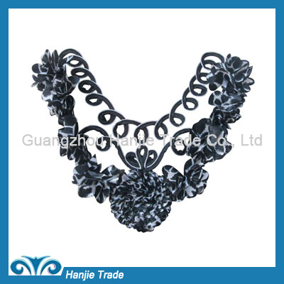 Hot Selling Black Chiffon Tops Collar for Garment