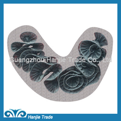 Black Embroidery Flower Lace Trims Collar for garment