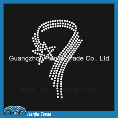 Wholesale Hotfix Crystal Motif with Customized Design for T-shirt