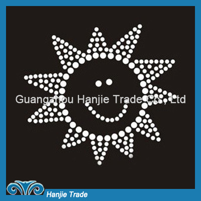 Bulk Hotfix Crystal Motif with Shiny Smile Design for Garments