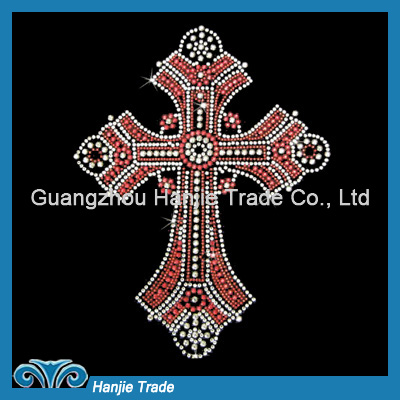 Wholesale Hotfix Crystal Motif in Cross Design