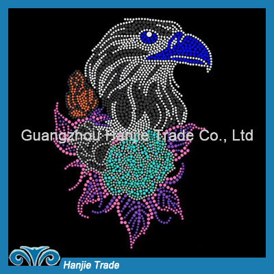 Wholesale Cool Eagle HotFix Rhinestone Motif