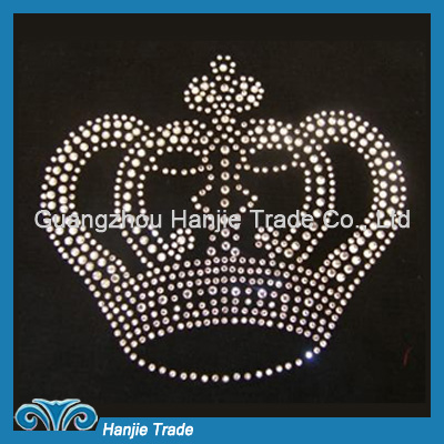 Wholesale Customized Crown Design Hot Fix Crystal Transfer