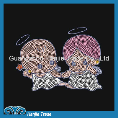 Bulk Babies Angel Hot Fix Crystal Transfer for T-shirt