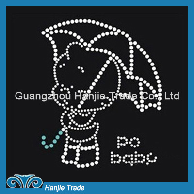 Bulk Lovely Boy with Umbrella Strass Transfer