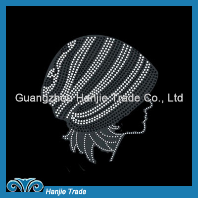 Bulk Customized Girl in Crystal Rhinestone Strass Transfer