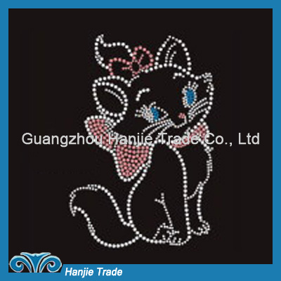 Wholesale Vividly Cat HotFix Rhinestone Motif