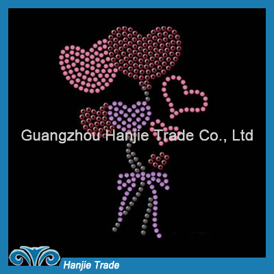 Wholesale Love Balloon Design Hot Fix Motif