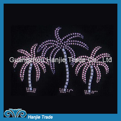 Wholesale Coconut Palm Design Hotfix Crystal Motif