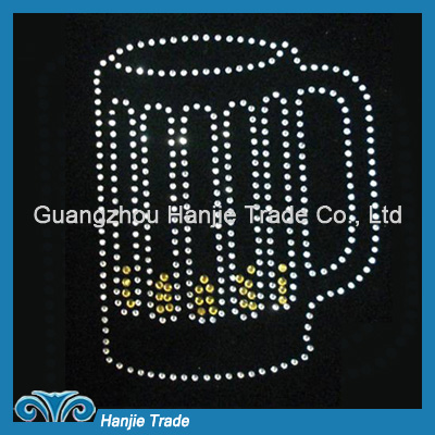 Bulk Hotfix Crystal Motif in Cup Design for T-shirt