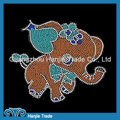 Wholesale Lovely Elephant Design Rhinestone Transfer