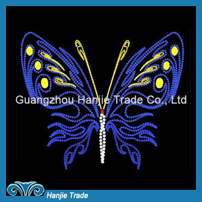 Wholesale Customizd Butterfly HotFix Crystal Motif