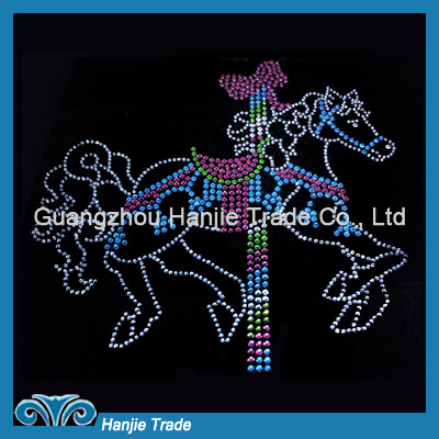 Wholesale Running Horse HotFix Rhinestone Motif