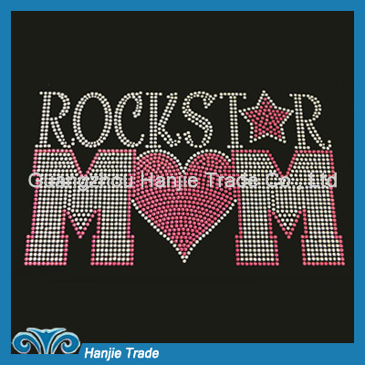 Wholesale Mom and Rock Star Font Crystal Transfer