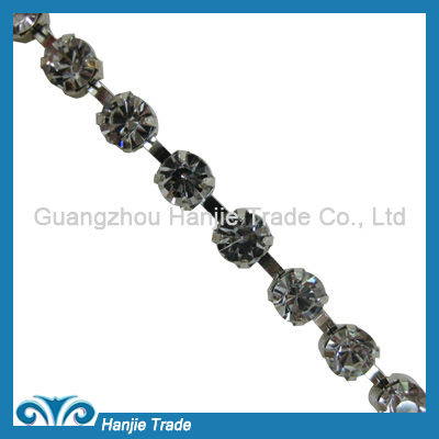 SS28 Silver Plating Crystal Color Strass Cup Chain