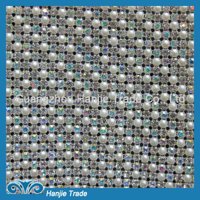 Handmade Rhinestone Pearl Mesh in Wholesale