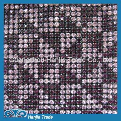 Handmade 24Rows Crystal mesh in Wholesale