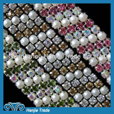 Multi-colors Rhinestone Pearl Banding in Wholesale