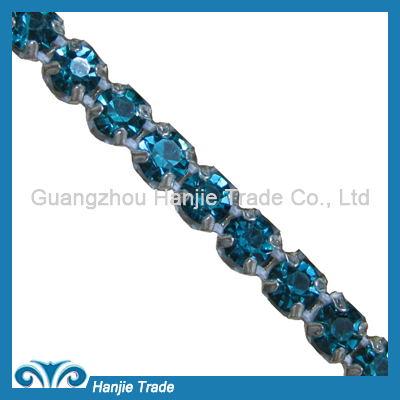 Single Row Blue Zircon Rhinestone Banding in Wholesale