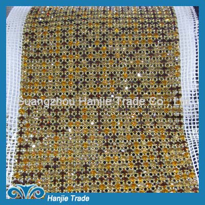 Wholesale 24rows Rhinestone Trimming in Flexible Mesh