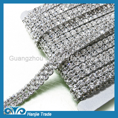 Hot Sale Rhinestone Crystal Trim in Double Row