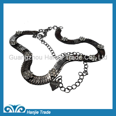 Wholesale Rhinestone Flower Link Chain Belts for Women