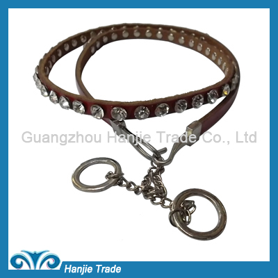 Hot Sale Red Slim Rhinestone Chain Belts for Ladies in Wholesale