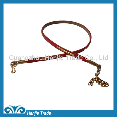 Hot Sale Red Square Studded Chain Belts for Women in Wholesale