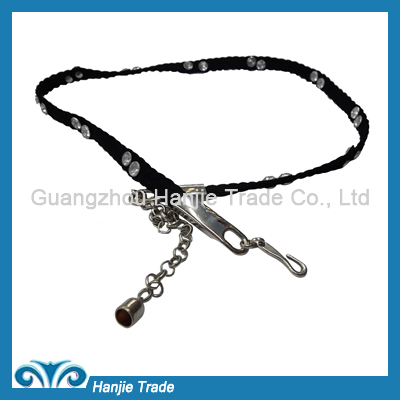 Wholesale Black Chain Link Belts with Stone for Dress