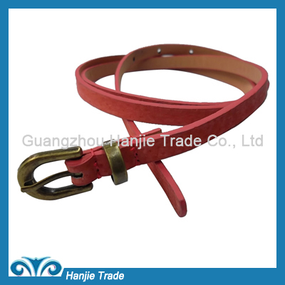 Hot Sale Fancy Slim Pigskin Belts for Girls in Wholesale