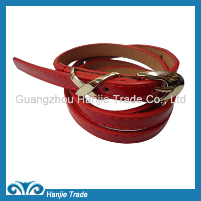 Hot Sale Fashion Red Patent Leather Belts for Girls in Wholesale