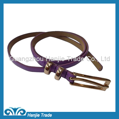 Hot Sale Fancy Purple Glitter Leather Belts for Girls in Wholesale