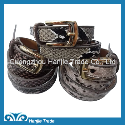 Hot Sale Fancy Snake Leather Belts for Ladies in Wholesale