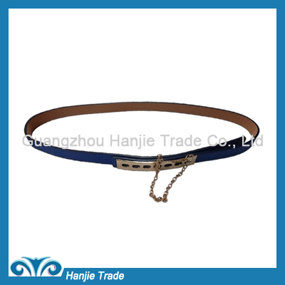 Hot Sale Fancy Blue Leisure Leather Belts for Ladies