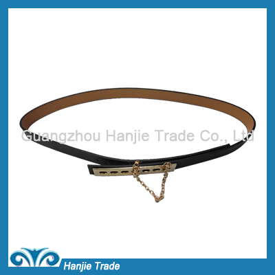 Hot Sale Fancy Black Leisure Leather Belts for Ladies