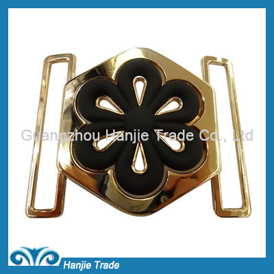 Wholesale Fashion Flower Interlocks Buckles for Elastic Belts