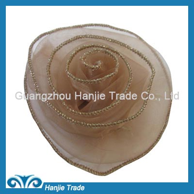 Handmade chiffon flower shoe decoration and accessories in wholesale