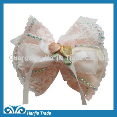 Children pink cute butterfly bow shoe clip