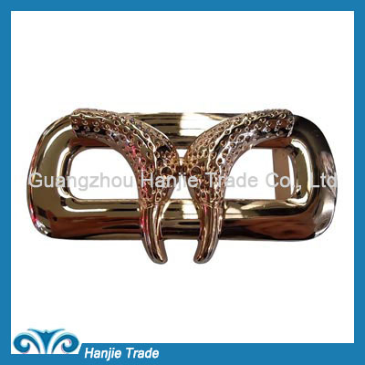 Hot Sale Fancy Golden Alloy Belt Buckles in Wholesale