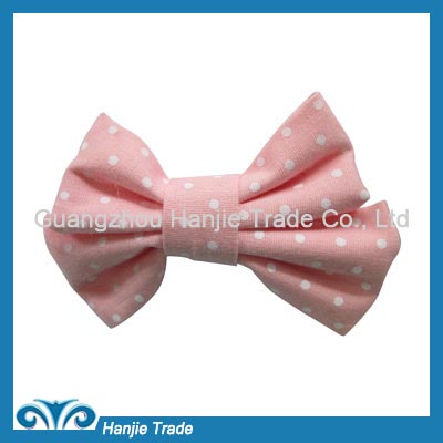 Children pink with dot cute grosgrain ribbon shoe bow