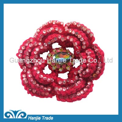 Wholesale decorative flower pattern crochet for cloth decoration cloth accessory