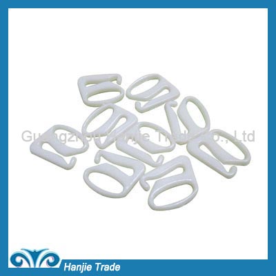 Fashionable White Plastic Bra Hooks and Slider For Underwear