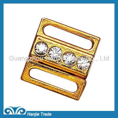 Fashionable Crystal Metal Strap Buckle For Lingerie