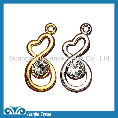 2014 Fashionable Crystal Silver And Gold Pendant For Bras