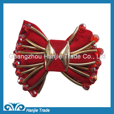 Wholesale red decorative rhinestone shoe accessory