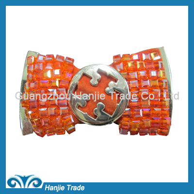 Wholesale fashion orange clip on accessories for shoe decoration